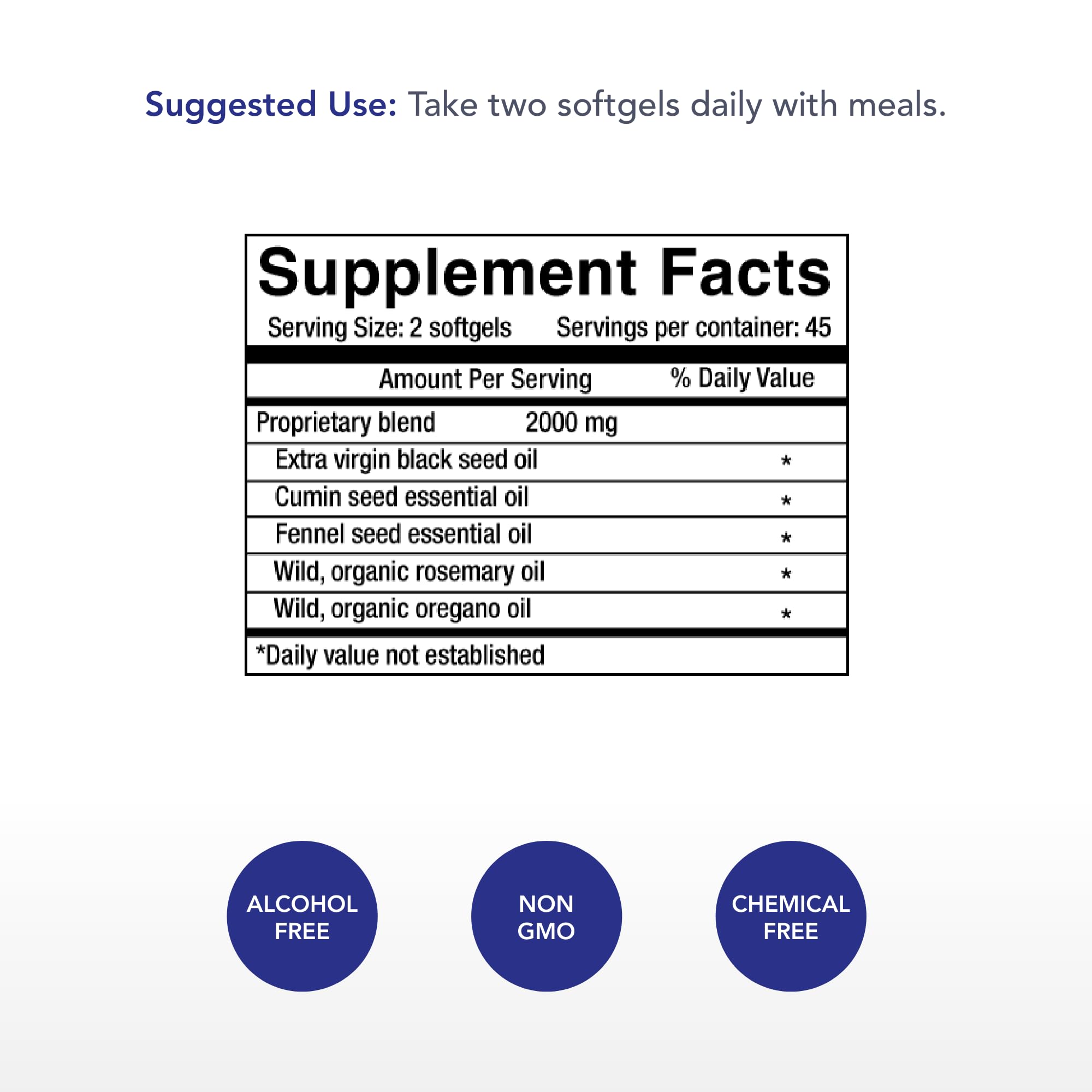 Close-up of the product label on the bottle