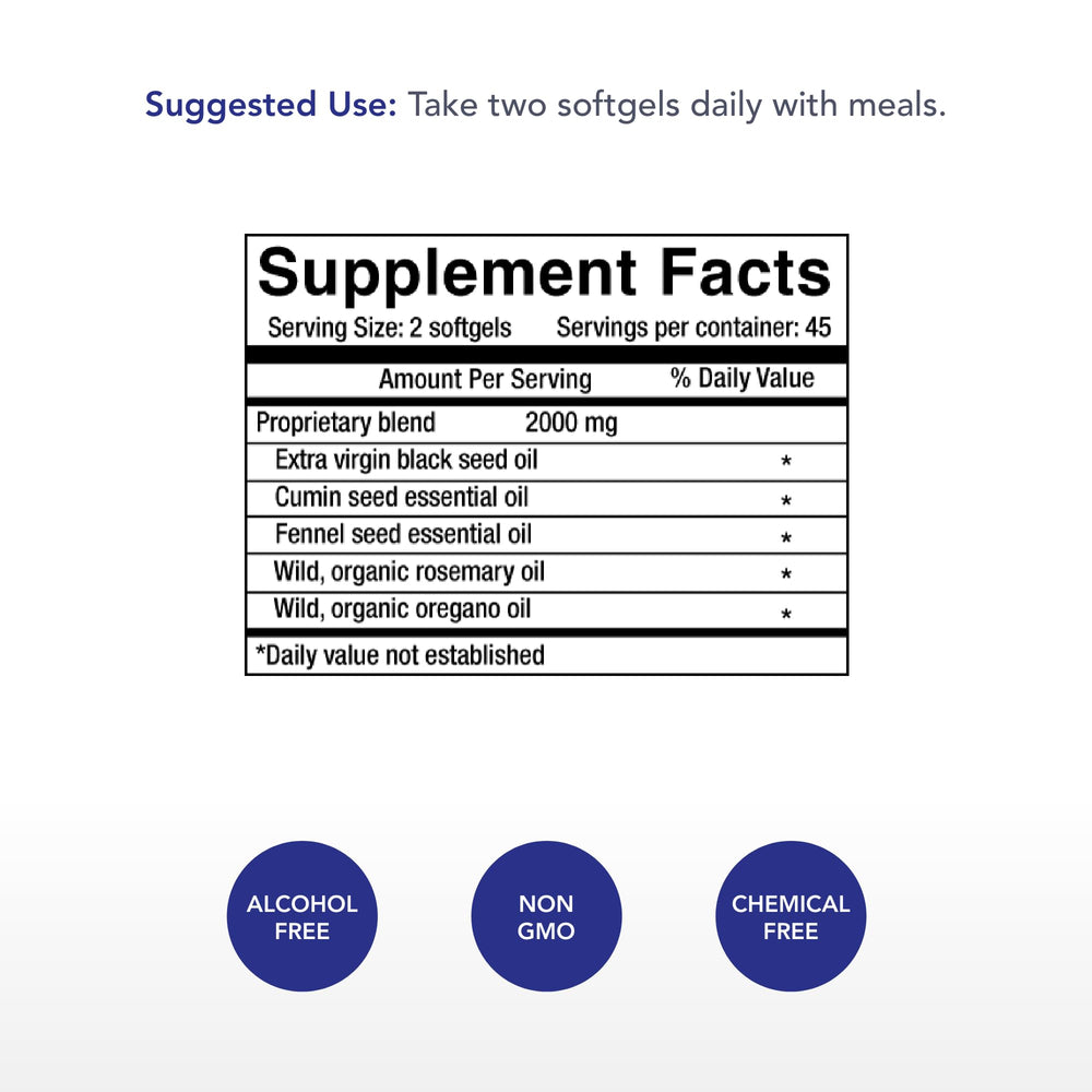 Close-up of the product label on the bottle