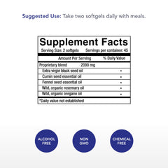 Close-up of the product label on the bottle