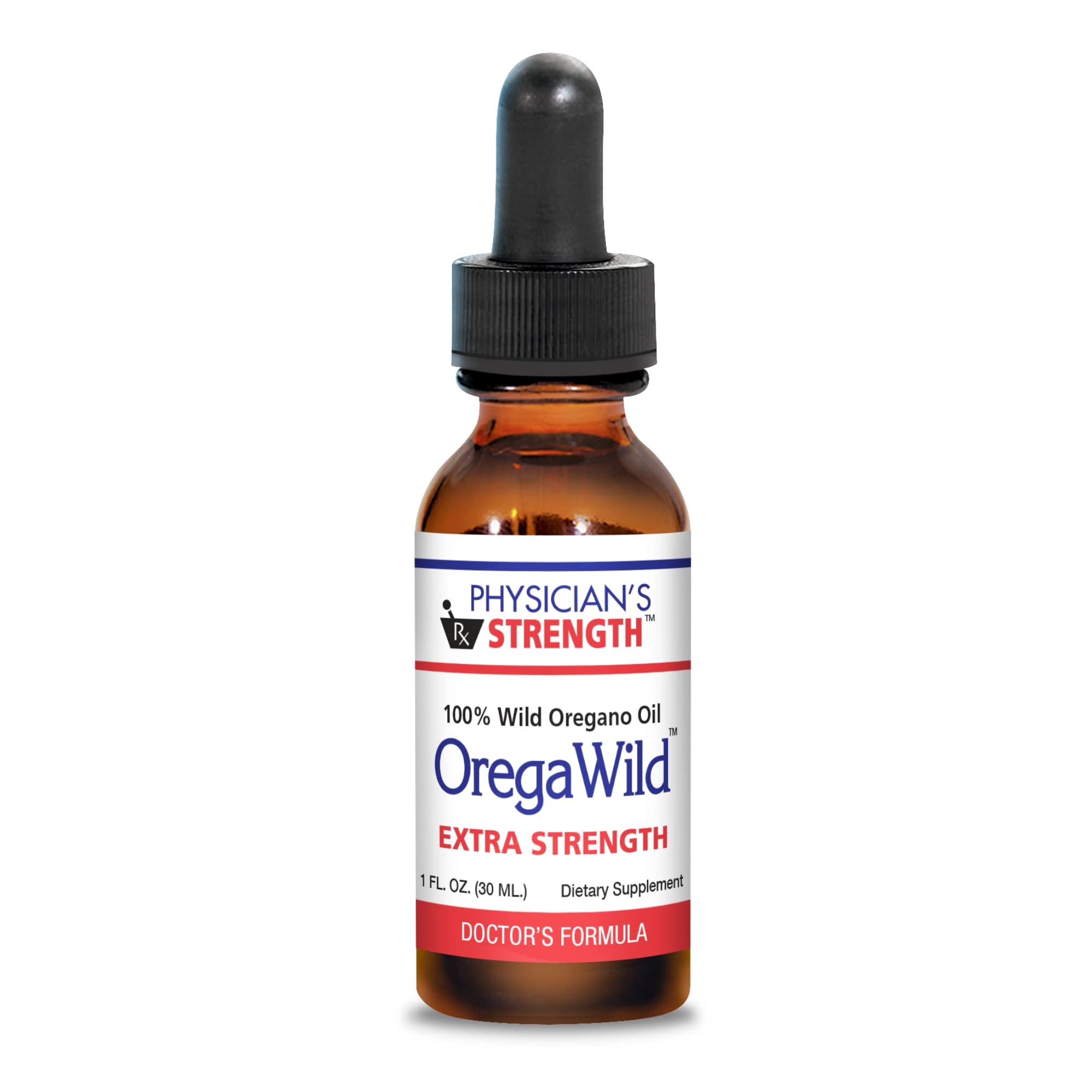 Physician's Strength OregaWild Extra Strength 30ml bottle close-up