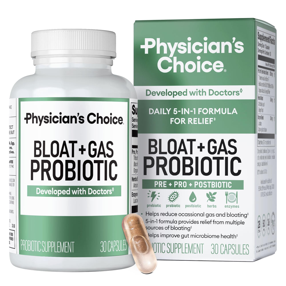 Physician's Choice Bloat & Gas Probiotic bottle front