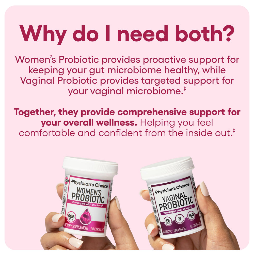 Women's probiotic bottle from the bundle