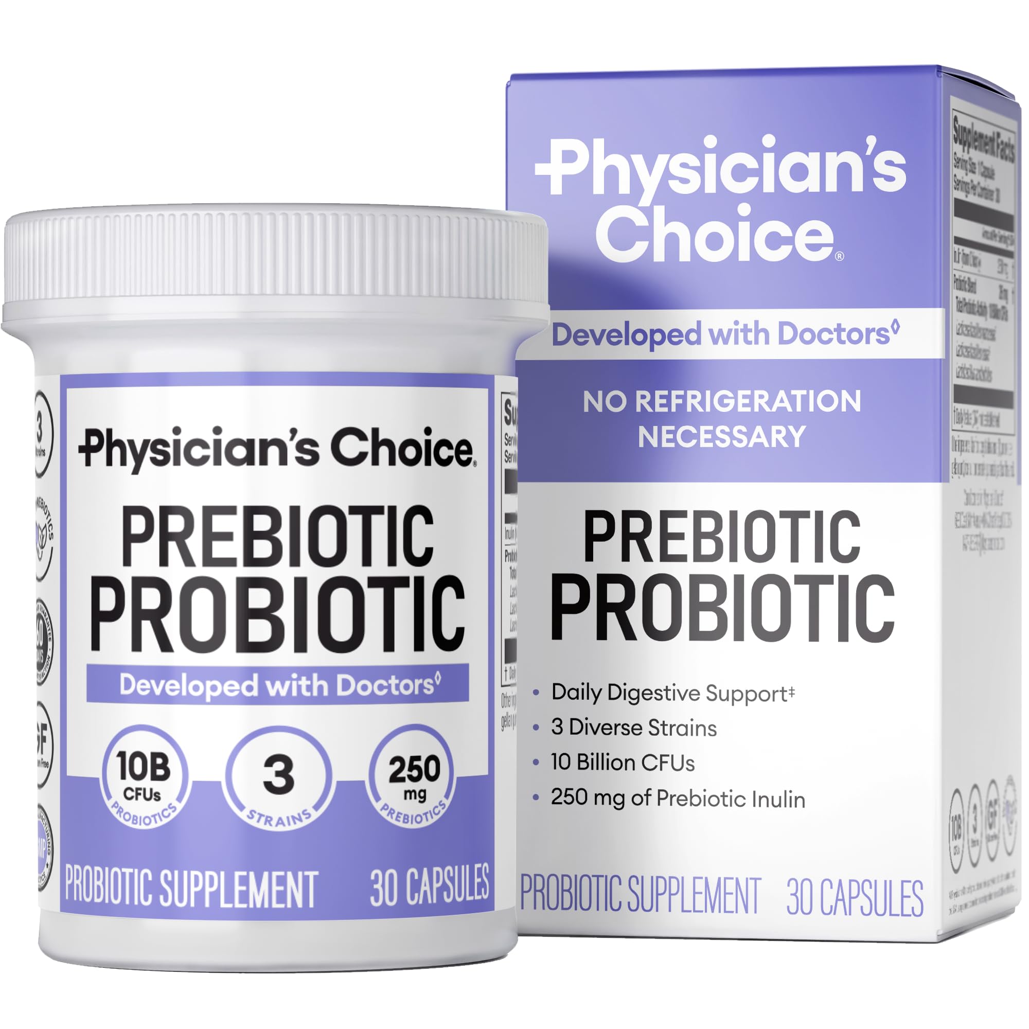 Physician's CHOICE Prebiotic-Probiotic bottle front label