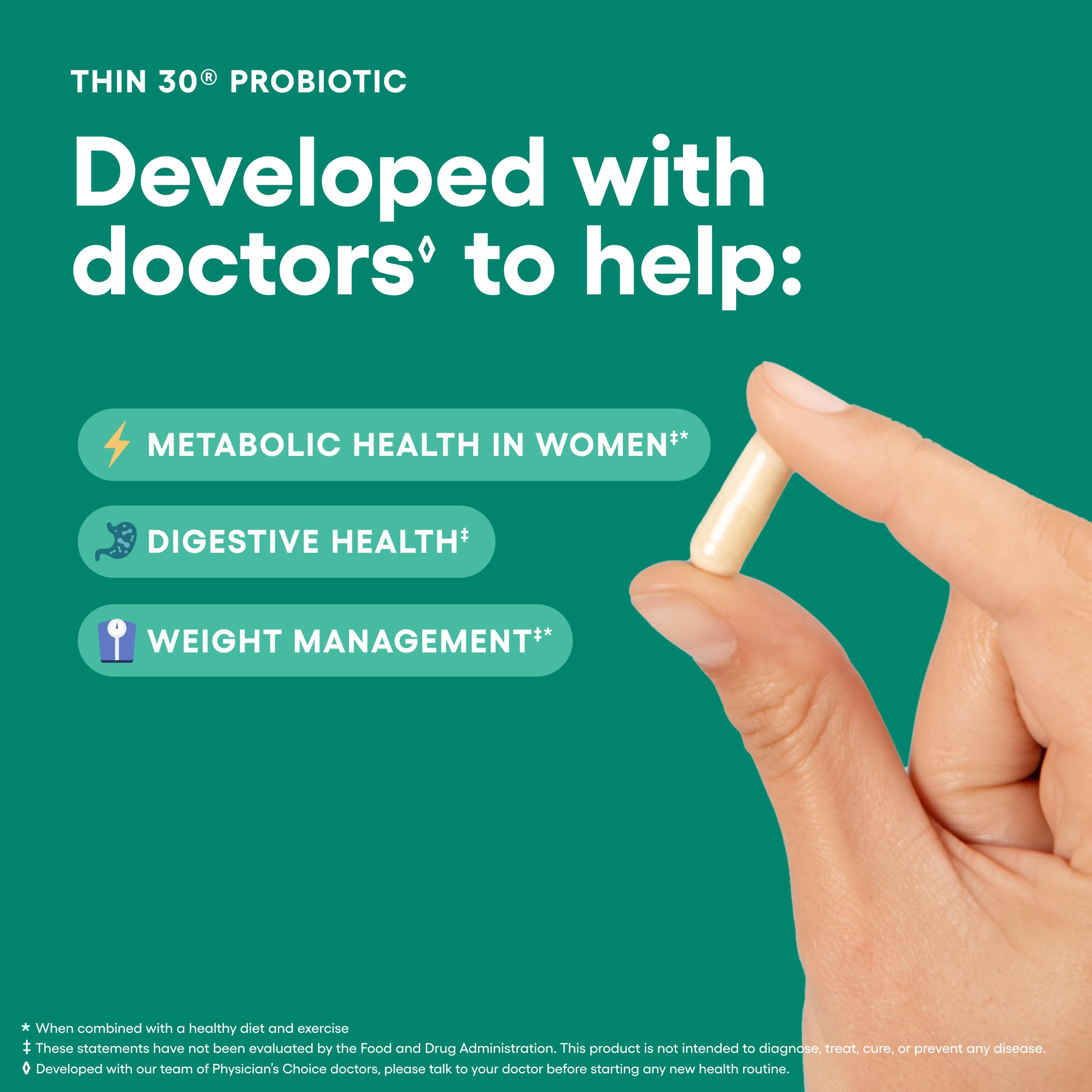 Physician's CHOICE Capsimax cayenne formula highlighting weight management focus.