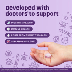 Berry-flavored chewable probiotic tablet for kids