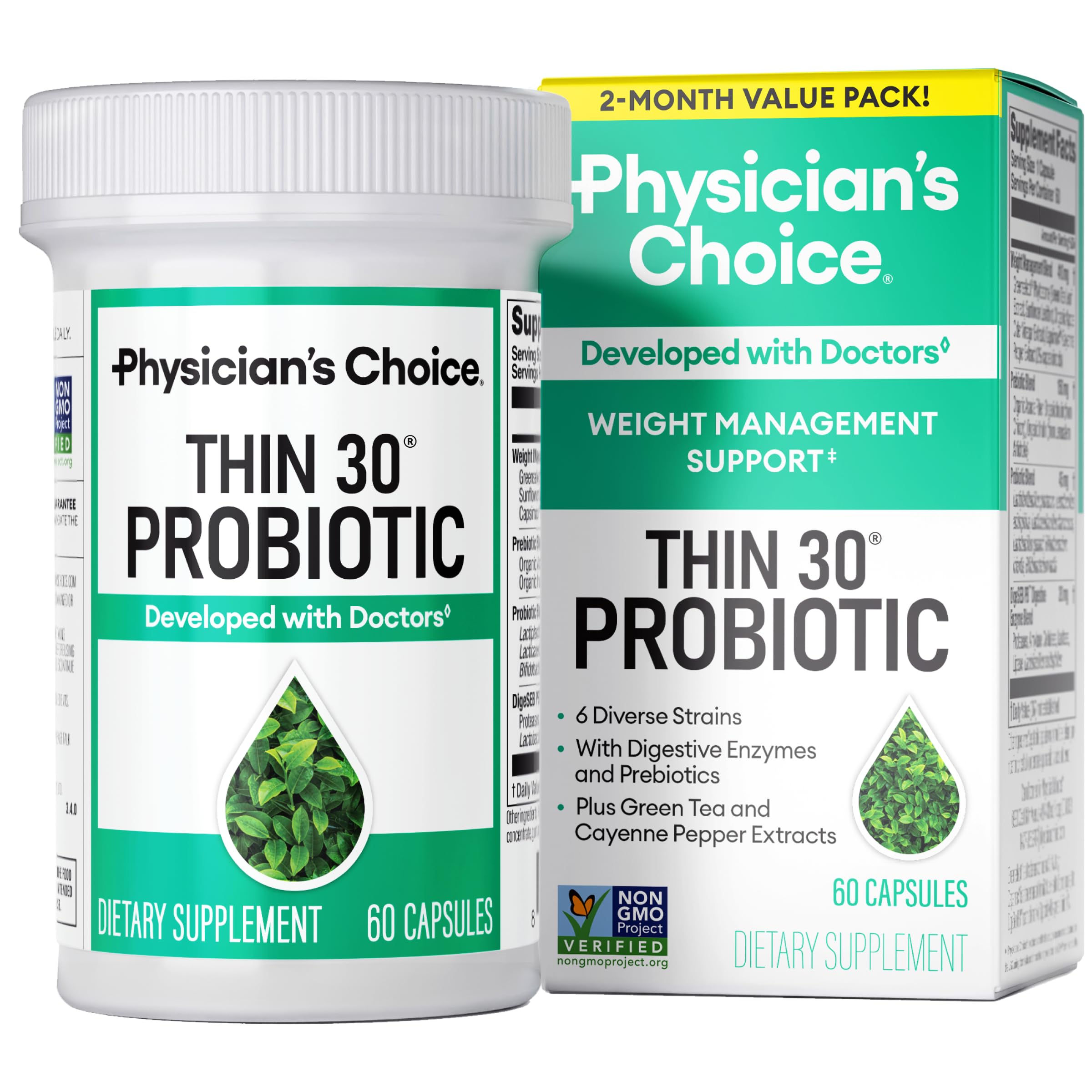 Physician's CHOICE probiotic bottle for weight management
