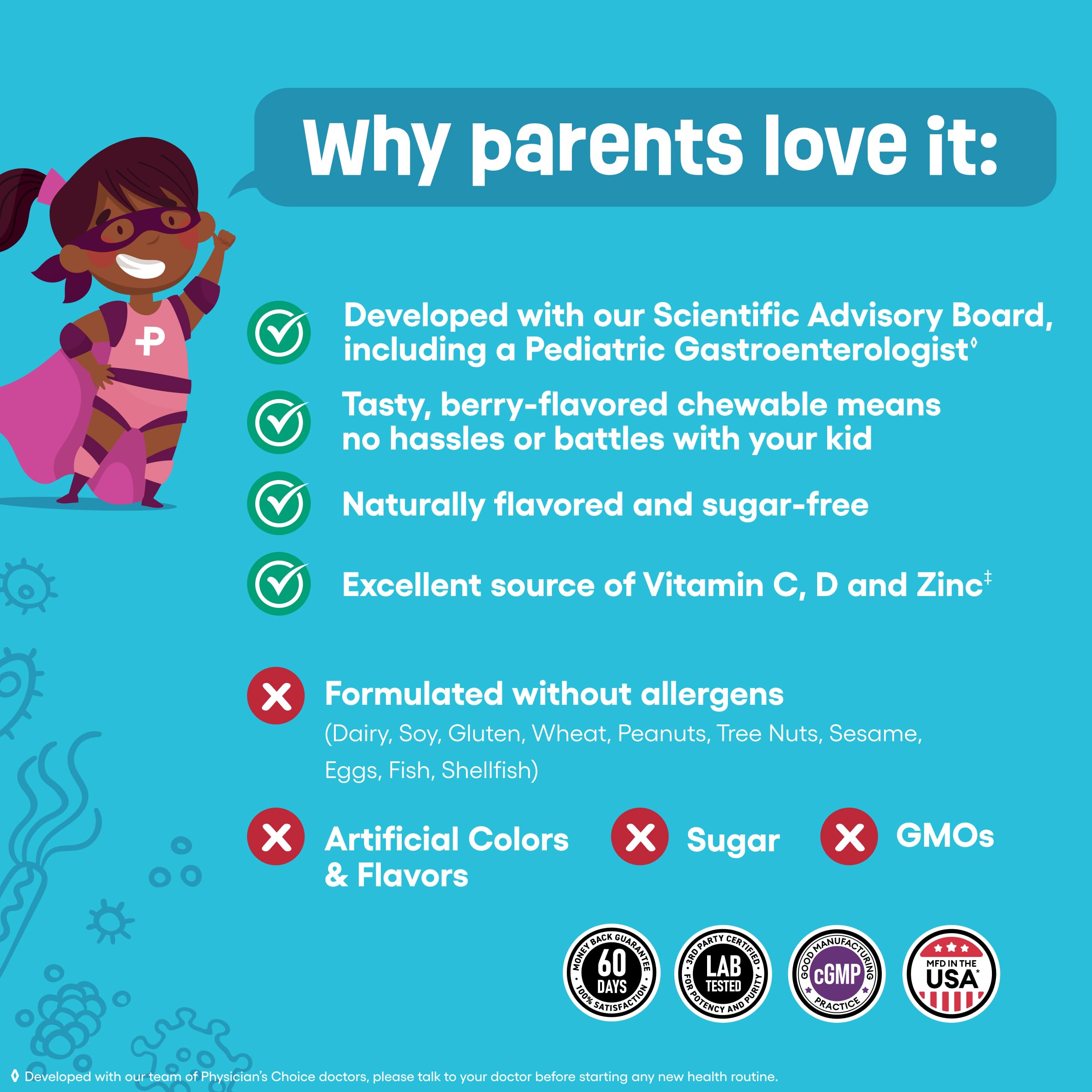 Kid-friendly packaging and safety information
