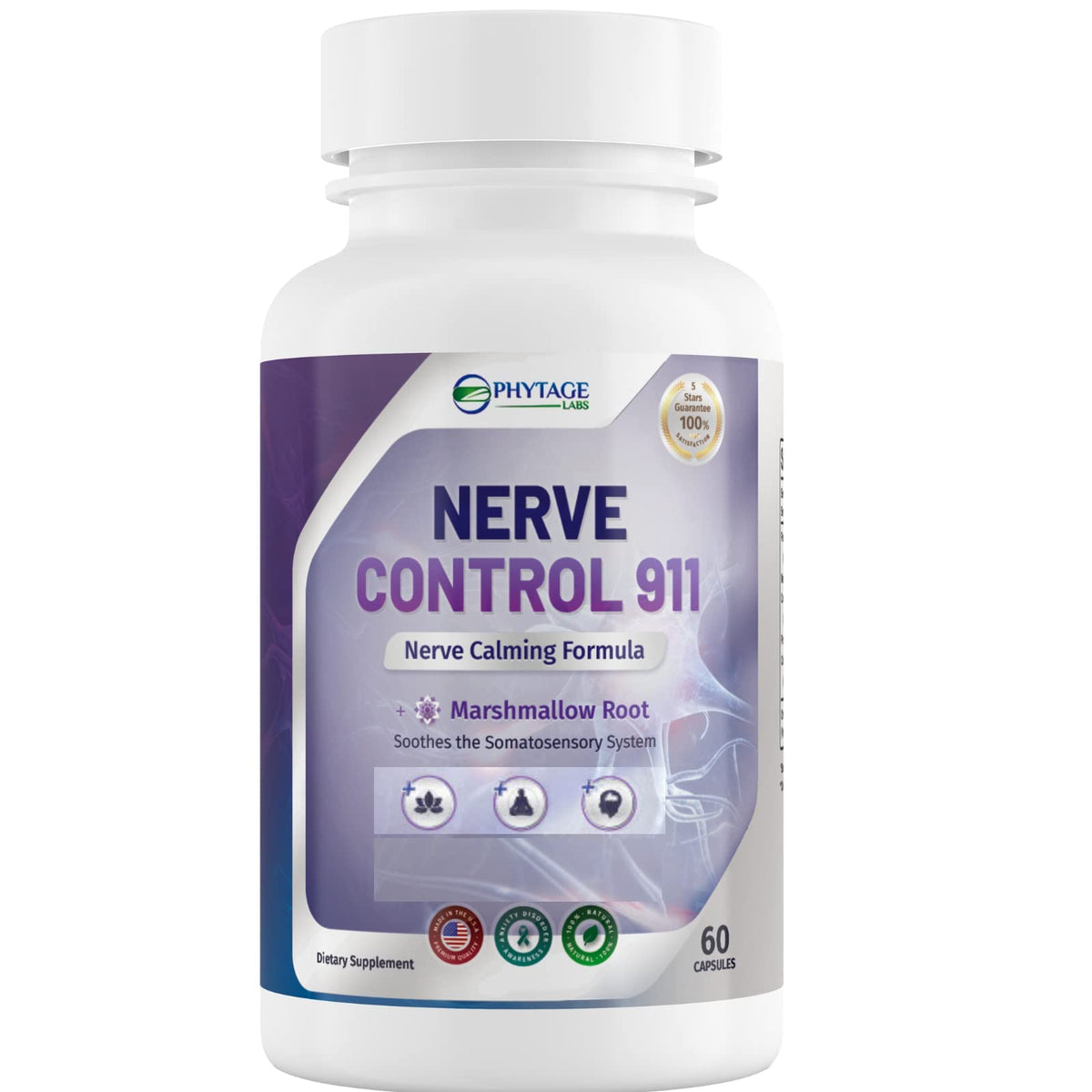 Phytage Labs Nerve Control 911 bottle with 60 capsules