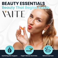 Radiant youthful skin concept with phytoceramides vegan gummies