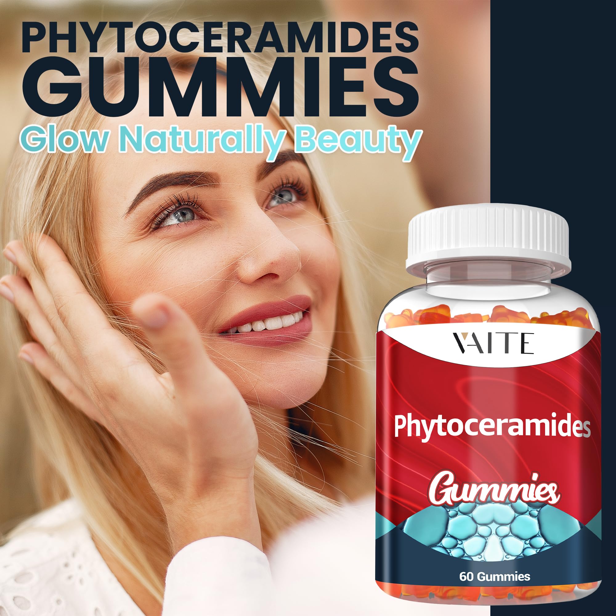 Women and men using vegan phytoceramides gummy supplement
