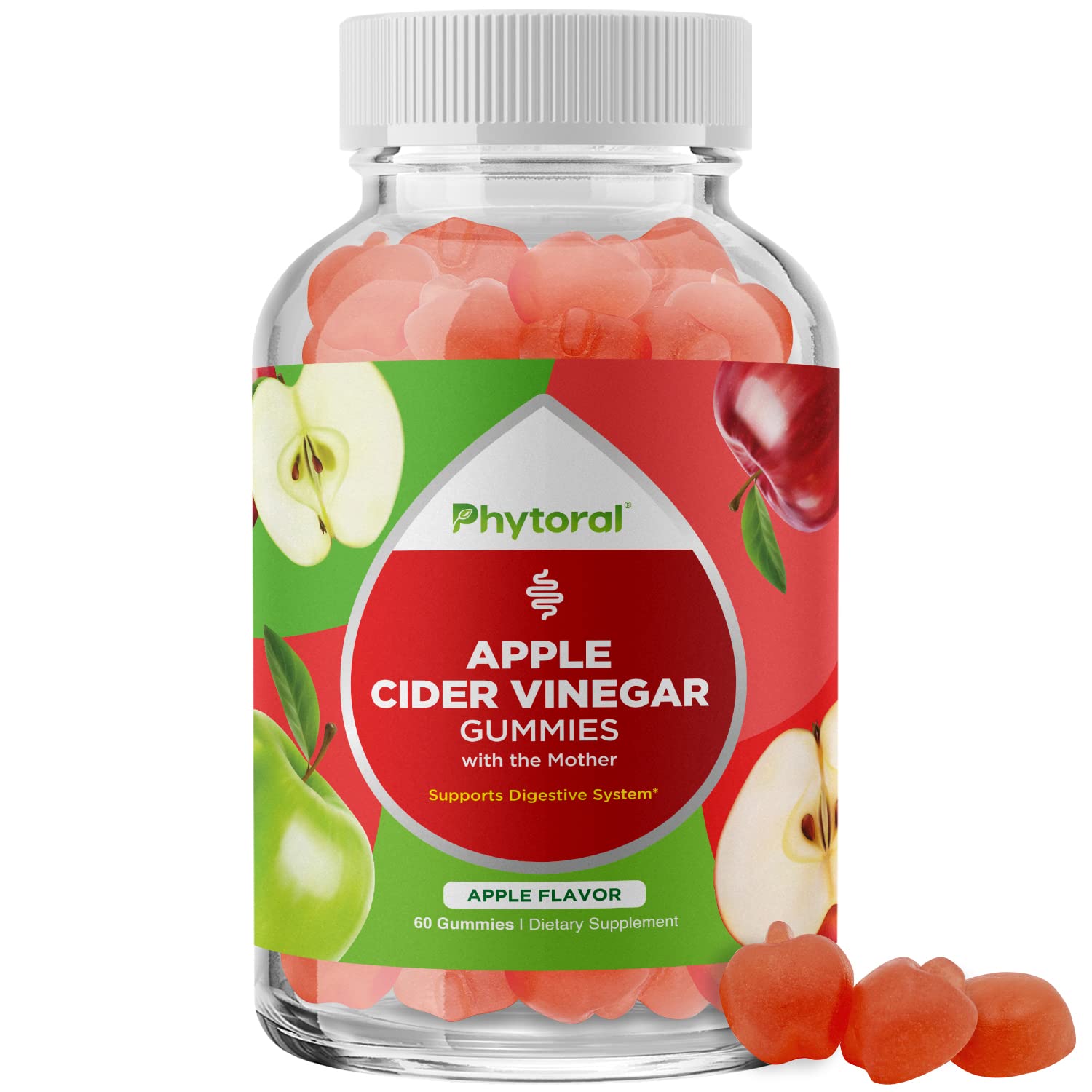 Phytoral ACV Gummies with Mother bottle shown for convenient immune support and daily wellness.