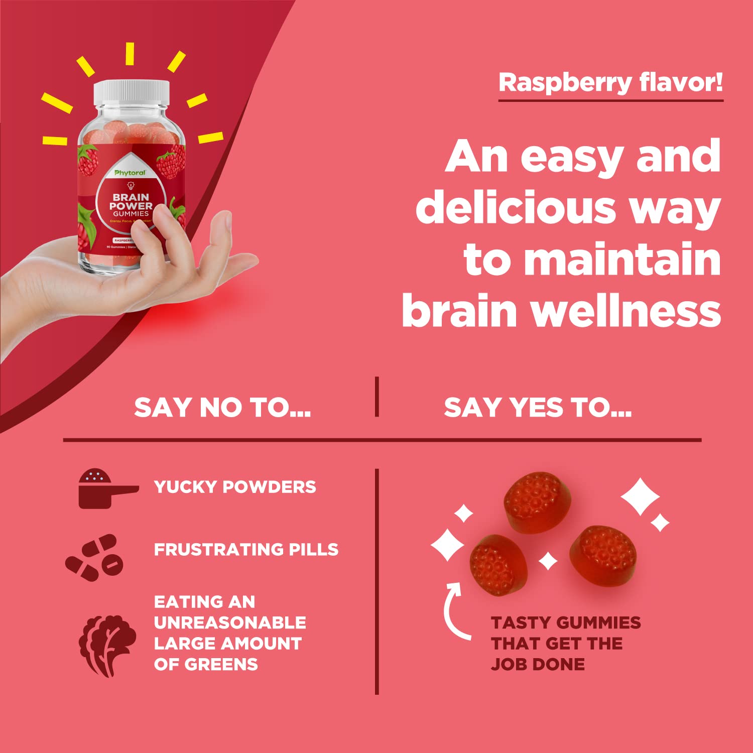 Gummy vitamins with natural flavors and colors