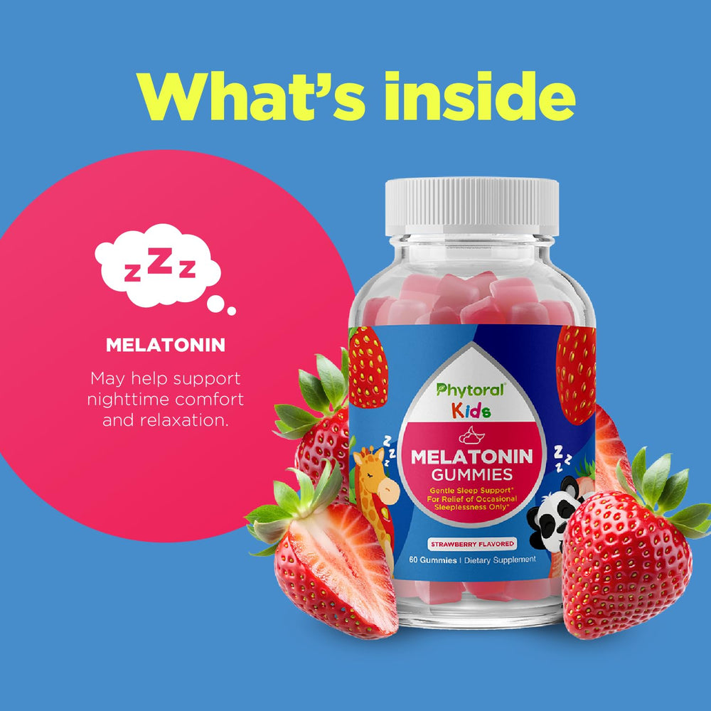 Back label showing ingredients and dosage on Phytoral Gummies