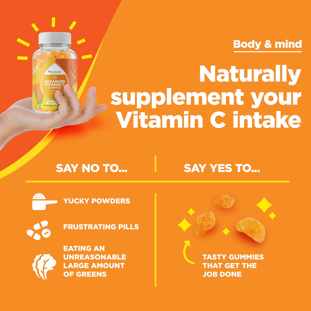 Close-up view of Phytoral Vitamin C Gummies