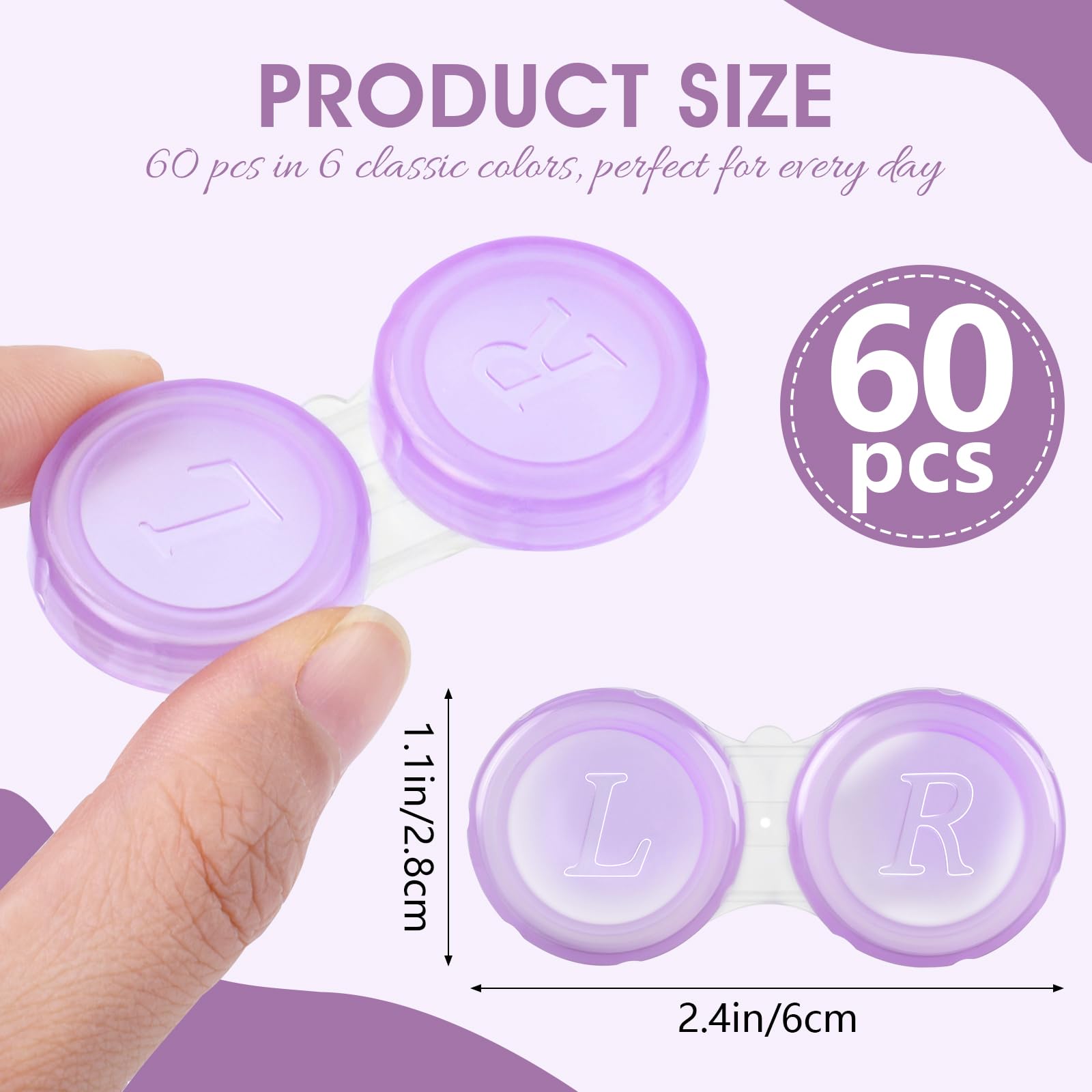 Six vibrant color options for Phyyixs contact lens cases