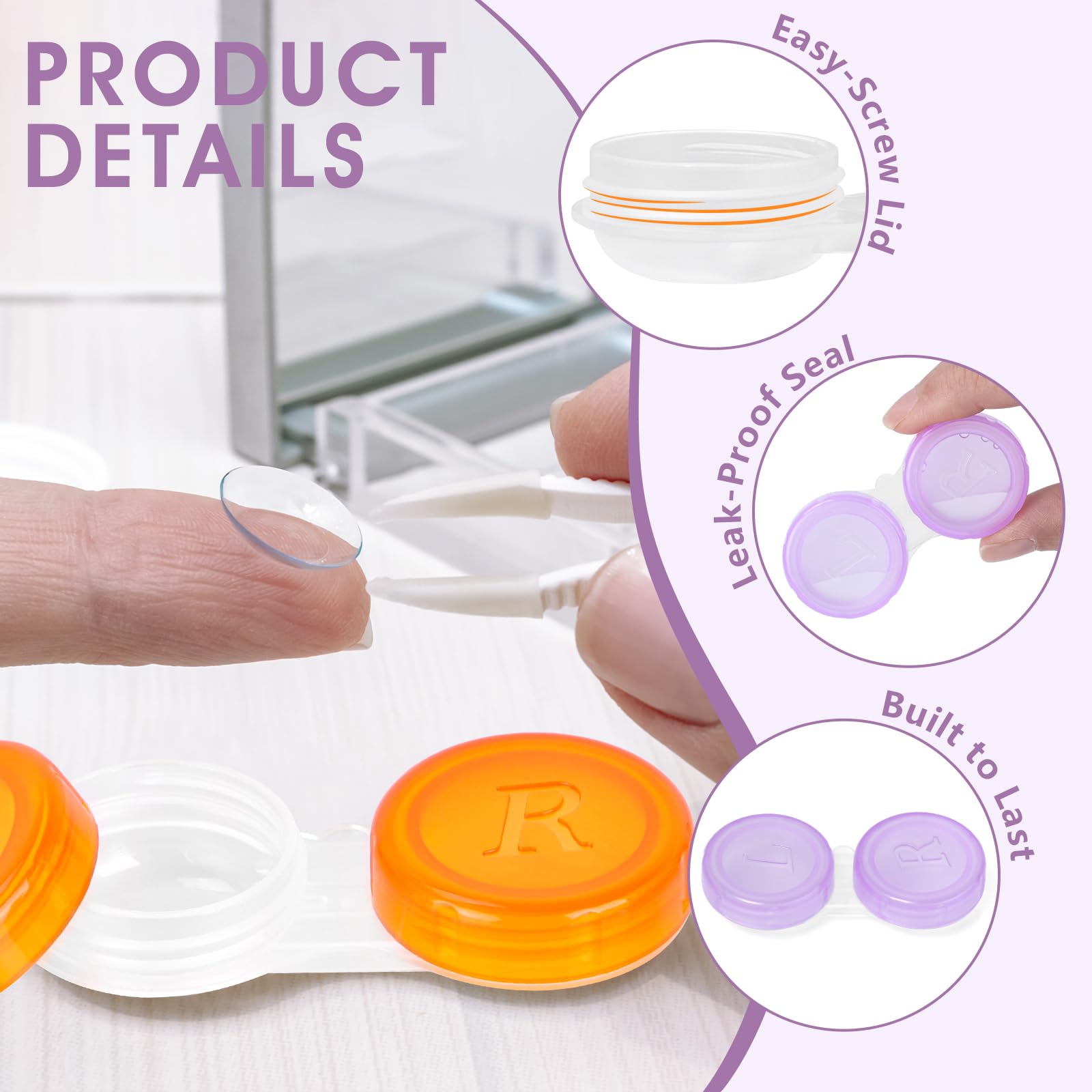 Leak-proof screw-top design on Phyyixs lens cases