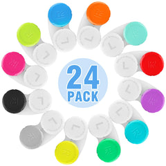Colorful Phyyixs 24-pack contact lens cases in assorted colors