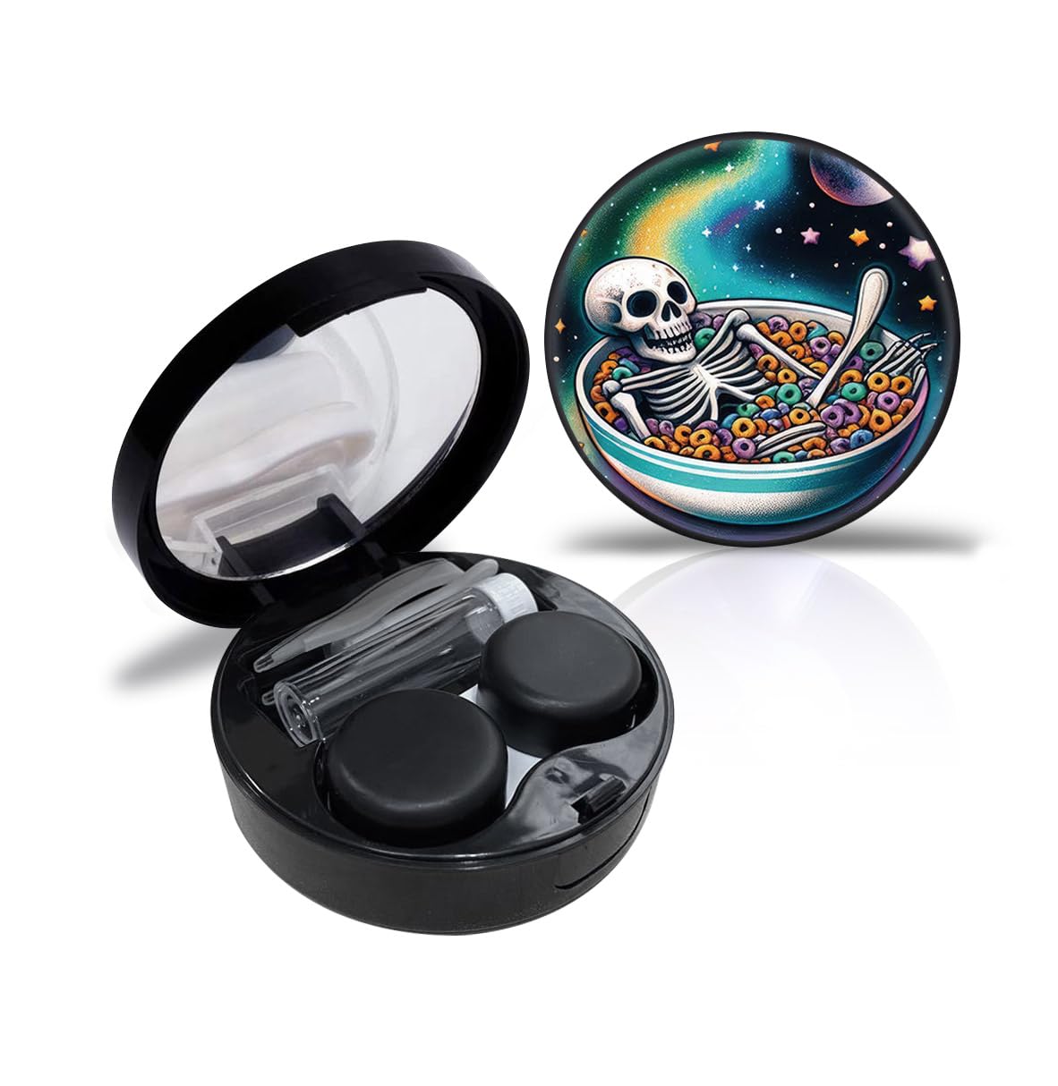 Small black Piegricdiat contact case for lenses