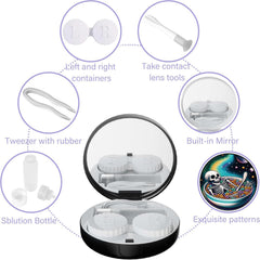 Solution bottle and accessories included with Piegricdiat contact case