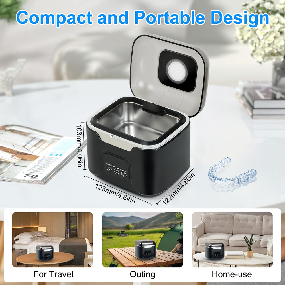 Suitable for dentures, retainers, mouth guards, braces and jewelry