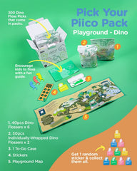 Colorful dinosaur-designed floss picks for kids