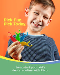 Dual-line unflavored floss for kids close-up