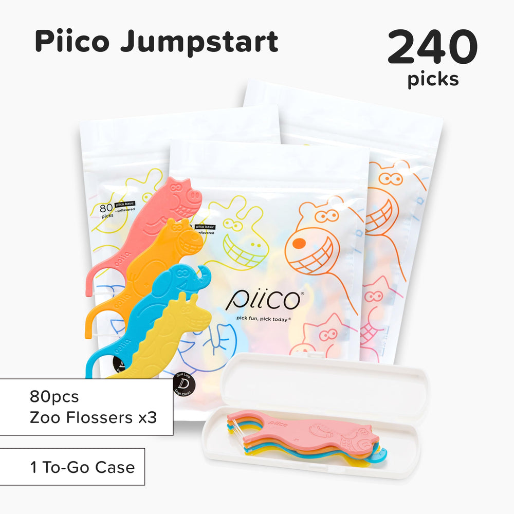 240-count kids floss pack with travel case