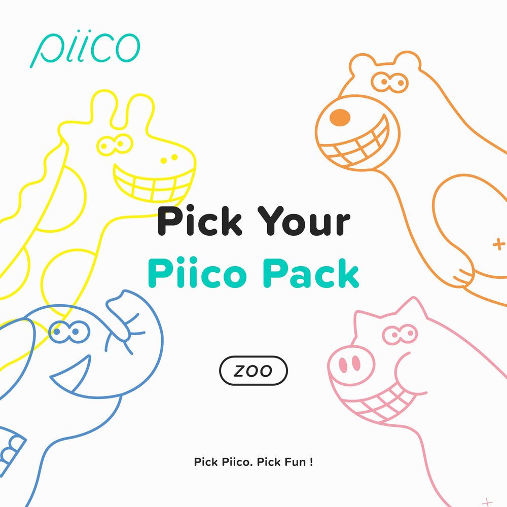Zoo-themed Piico floss assortment in packaging