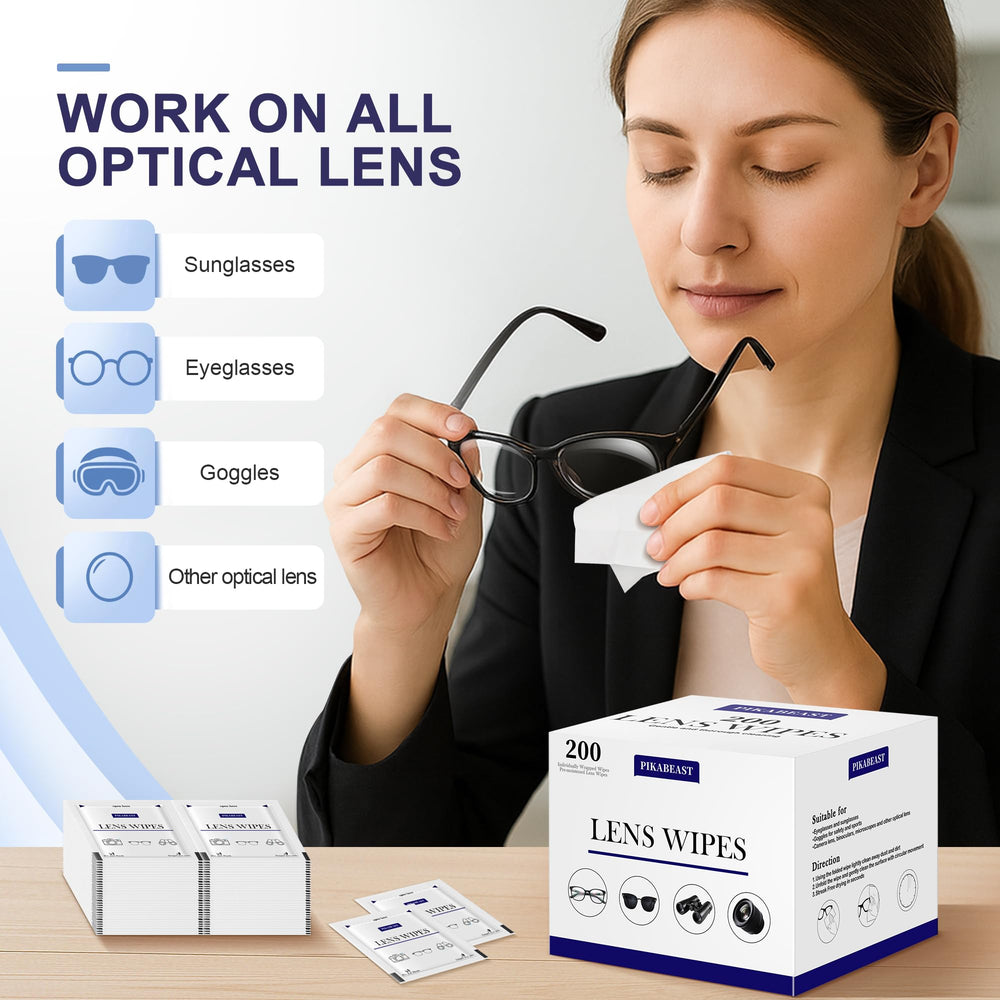Eyeglasses cleaner wipes for eyeglasses and delicate lenses