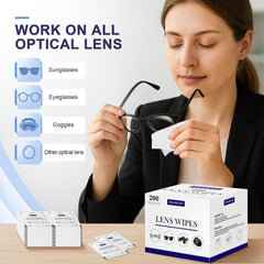 Eyeglasses cleaner wipes for eyeglasses and delicate lenses
