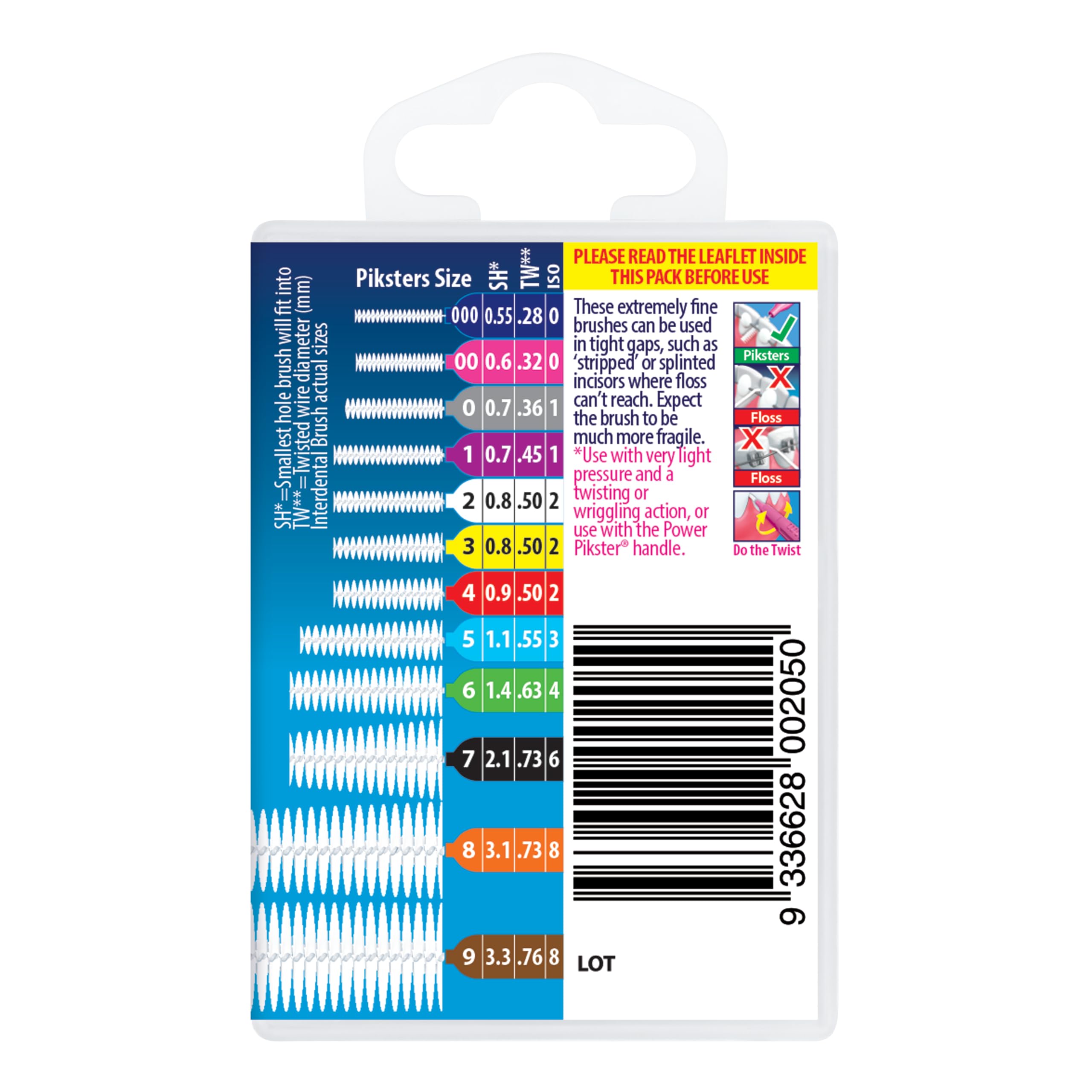 Durable plastic-coated wire construction of Piksters brushes