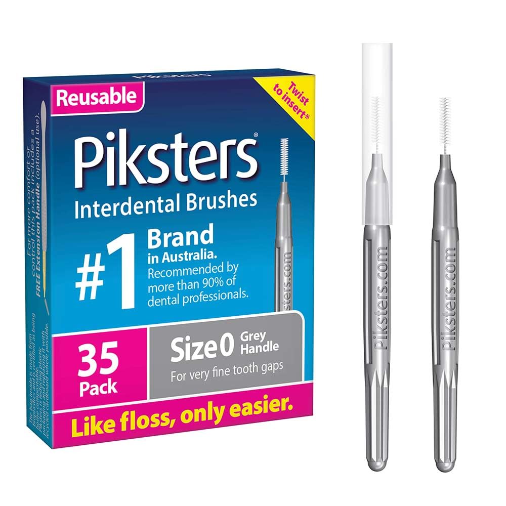 Piksters Interdental Brushes 35-pack Size 0 - close-up with packaging