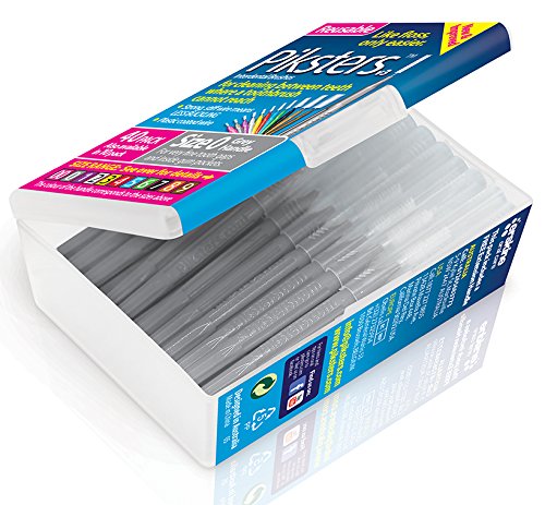 Compact travel-friendly Piksters packaging for 40 brushes