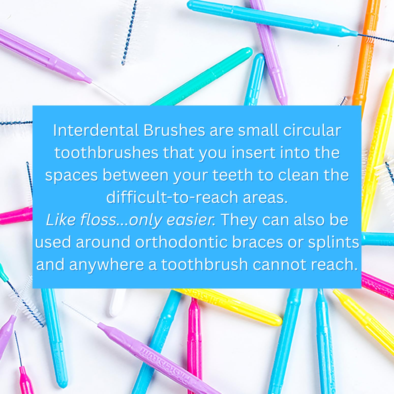 Travel-ready 40pk interdental brushes for on-the-go oral care