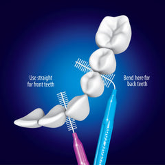 Close-up of Piksters Size 3 Yellow interdental brush tip