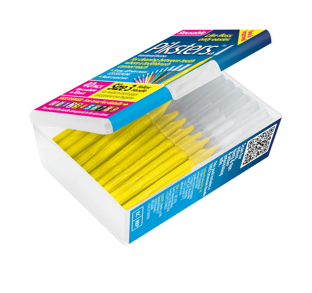 Piksters interdental brushes aiding plaque removal