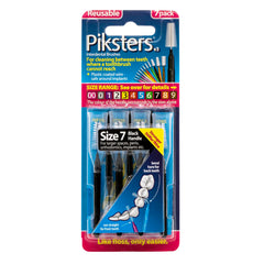 Piksters Interdental Brushes 7 Pack Size 7 Black
