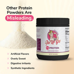 Nutrition facts panel for Pin Up Girl Whey Protein Isolate Powder