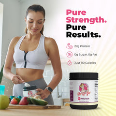Packaging for Pin Up Girl Whey Protein Isolate Powder 16 oz