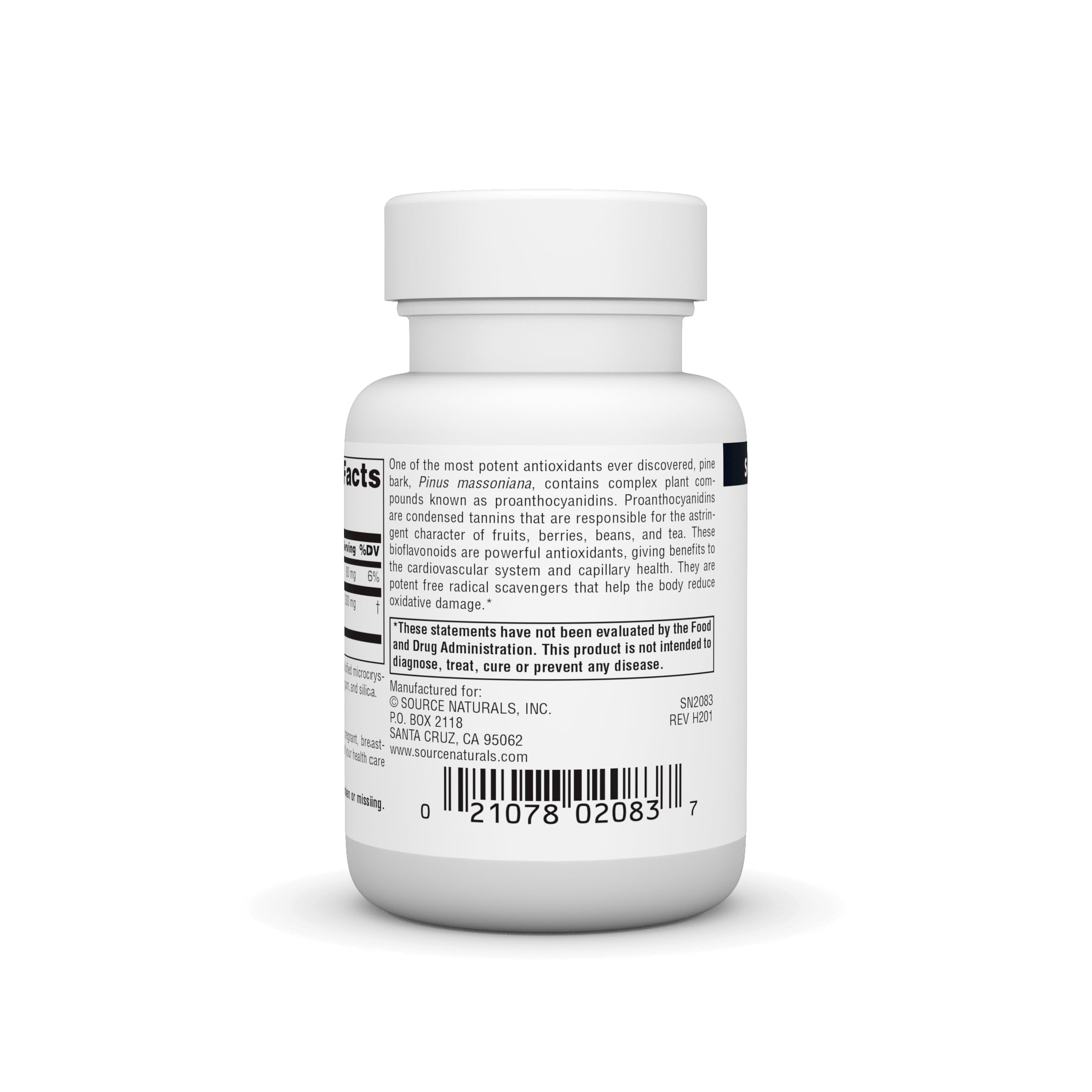 Graphic showing proanthocyanidins from pine bark