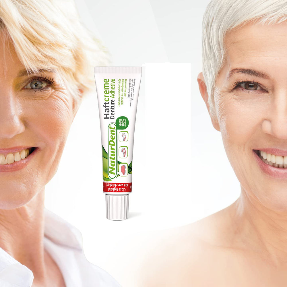 Pine gum ingredient label on NaturDent adhesive