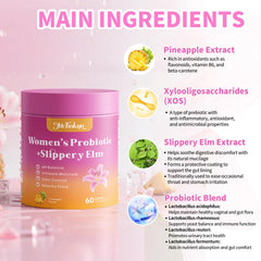 Close-up of pineapple-flavored probiotic gummies