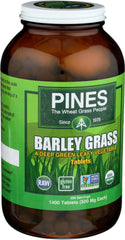 Bottle of Pines International Barley Grass 1,400 tablets