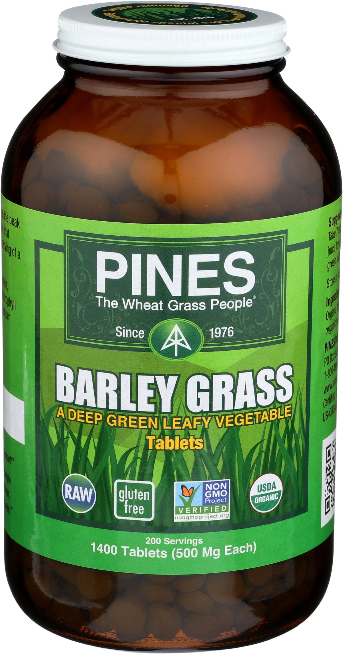 Pines International Barley Grass 1,400 tablets packaging