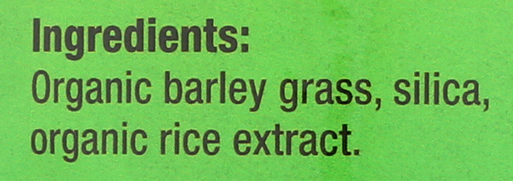 Barley Grass ingredients list