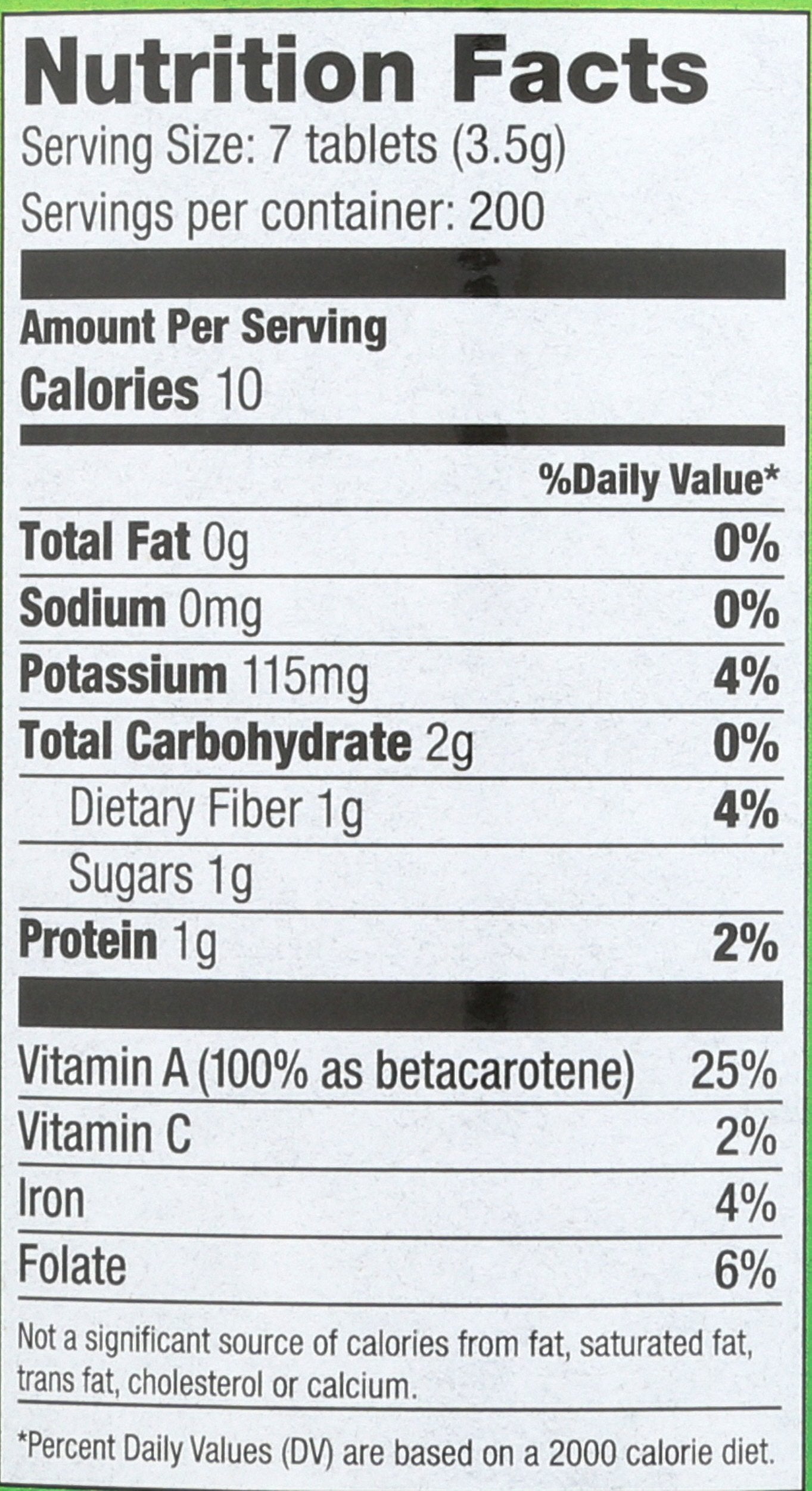 Close-up of Barley Grass tablets