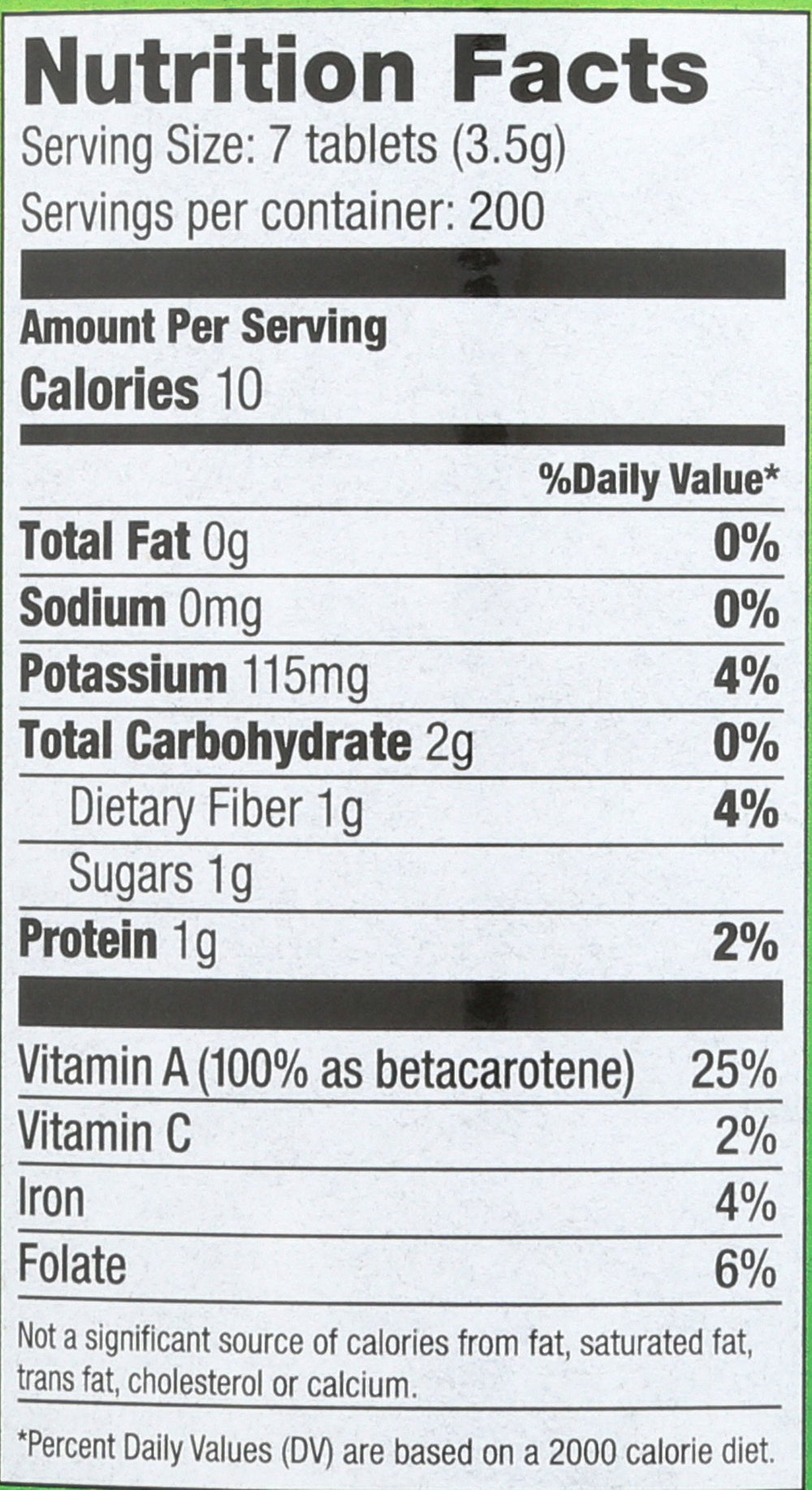 Close-up of Barley Grass tablets