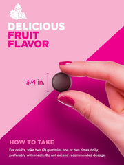 60-count bottle packaging of PINK Biotin Gummies