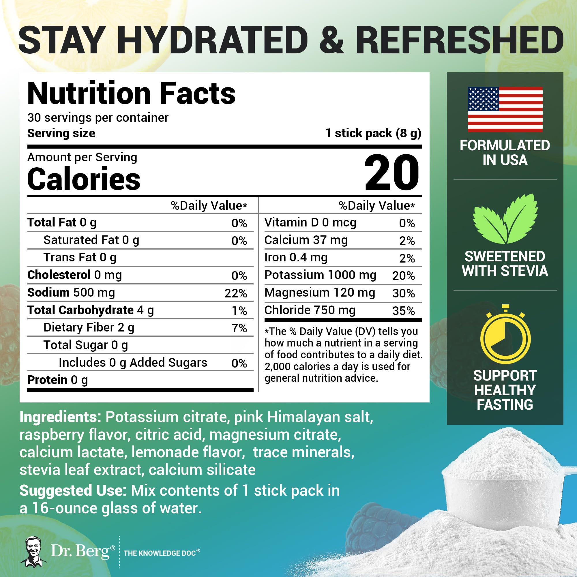 Pink Himalayan salt powder used in electrolytes