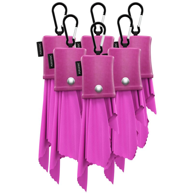 Pink microfiber cleaning cloth for glasses and devices